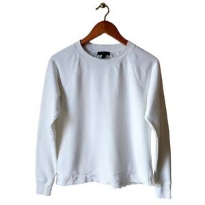J. Crew Classic White Raglan Sweatshirt